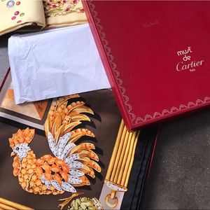 Cartier silk collectors scarf